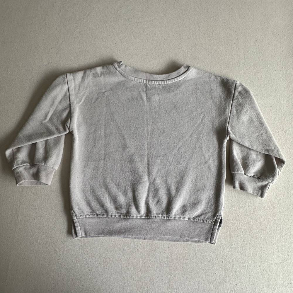 Disney Jr. Toddler 3T Sweatshirt Mickey Mouse Minnie Crew Neck Beige/Light Gray - Picture 4 of 6